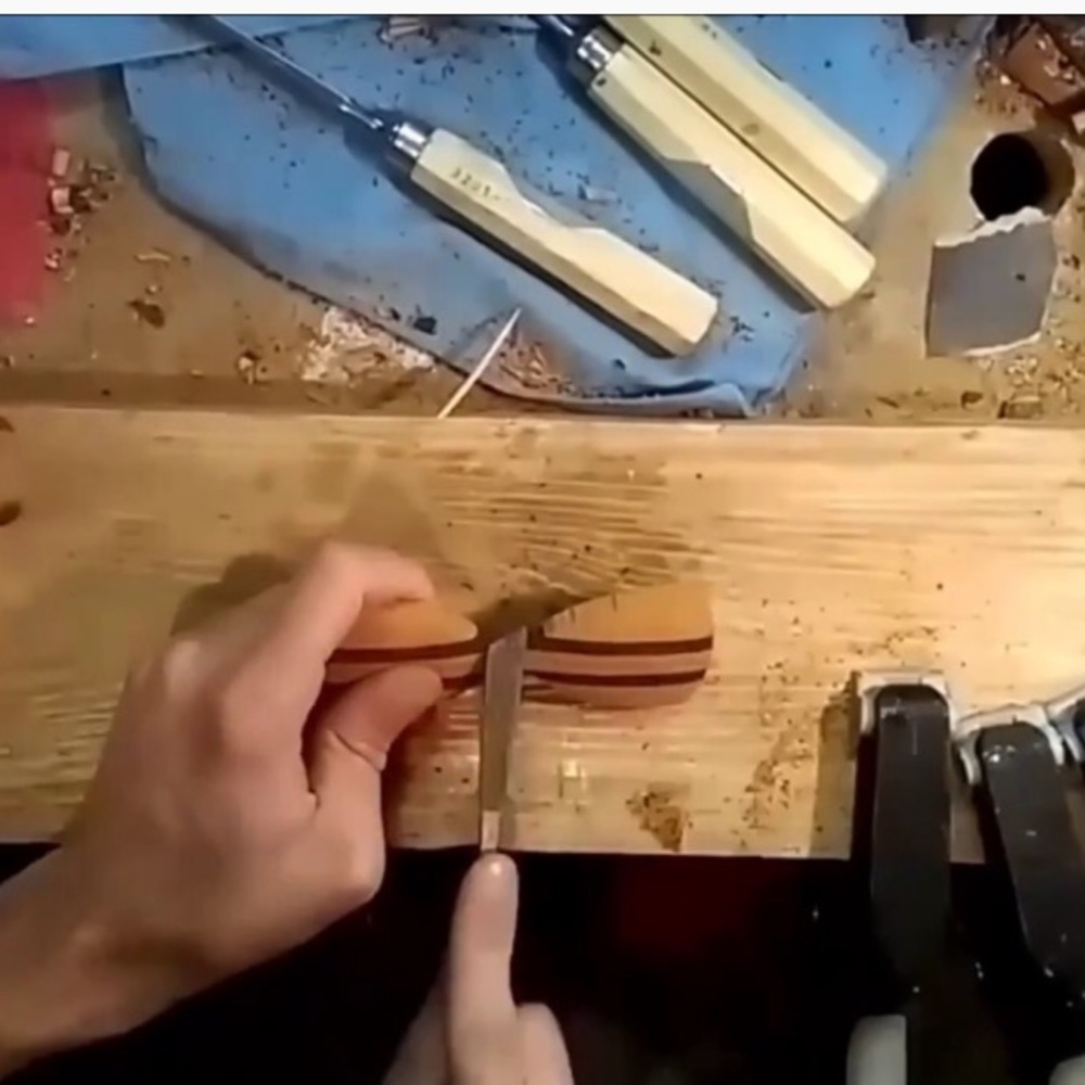 HandCarved KOA Wood BowTie AND Matching Cufflinks - Picture 3 of 8